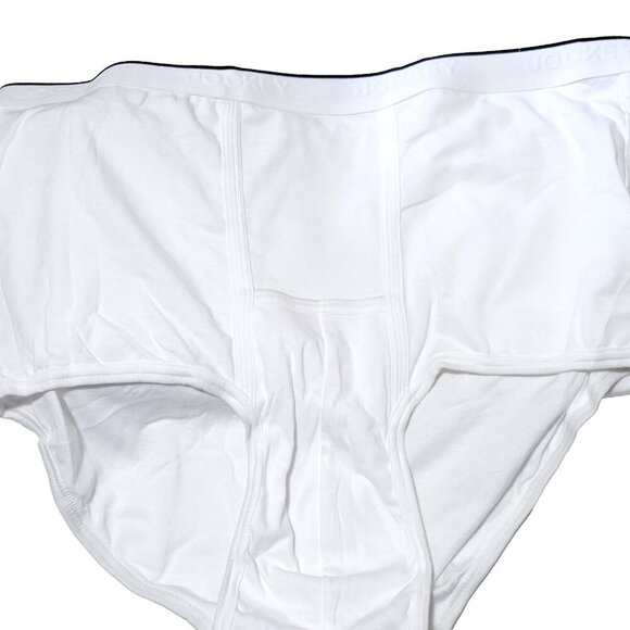 Jockey Briefs 3XL NWOT Men Lot of 4 White Cotton Quick Draw H-Fly Tighty Whities - Picture 5 of 6